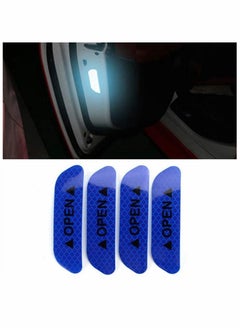 Buy Car Decals 24 Pcs Blue Car Door Open Prompt Anti Collision Reflective Stickers Tape Conspicuity Safety Caution Warning Sticker for Car Truck Trailer Universal in Saudi Arabia