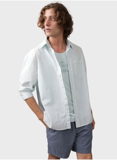 اشتري Stripe Deatil Button Down Regular Fit Shirt في الامارات