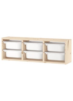 اشتري Wall Storage Light White Stained Pine White 93X21X30 Cm في السعودية