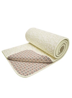 اشتري Story@Home Cotton 100% Cotton Reversible Dohar Double bed AC summer/blanket/quilt Double (Cream and Beige, 94" x 88") في الامارات
