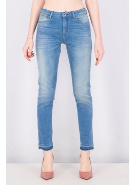 اشتري Women Slim Boyfriend Wash Stretchable Jeans, Blue في السعودية