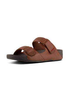 Buy 049-217 Fitflop Mens Sandals Gogh Moc Slide L05-277 Dark Tan in UAE