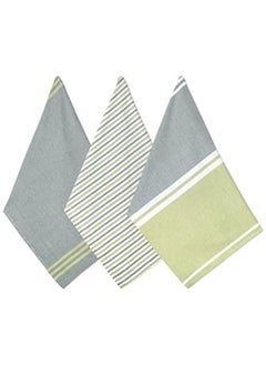 اشتري Folkulture 20 x 28 Set of 3 Kitchen Towel - Amalfi - Olive Green في الامارات