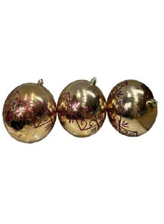 Buy Christmas Balls - Tree Ornaments - Multicolor - 3 Pcs - 10CM in Egypt
