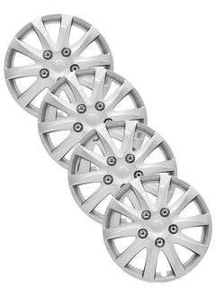 Buy Pack of 4 EM-3111 Taiwan Wheel Cover | 14" Inch | Silver Universal Nested Style in UAE