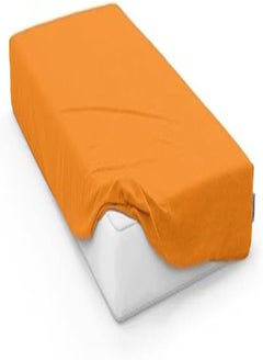 Buy continental comfort Bed sheet fitted 150 TC cotton Orange 180x200 in Egypt