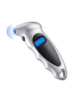 اشتري Digital Tire Pressure Gauge 150PSI Accurate LCD Display Anti-Skid Grip for Cars Trucks Bicycles Silver في الامارات