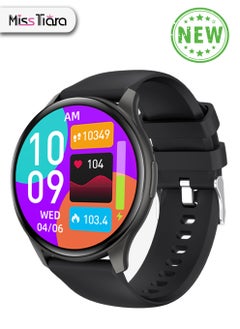 Buy New 1.43 Inch Circle OLED Color Screen Sports Electronic Watch Multi-touch Screen Magnetic Suction Charging Mode with Health Reminder Real-time Heart Rate Measurement in UAE