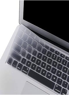 اشتري MOSISO Silicone Keyboard Cover Compatible with MacBook Air 13 inch A1466 A1369 2010-2017&Compatible with MacBook Pro 13/15 inch (with/Without Retina Display, 2015 or Older Version), Clear في مصر