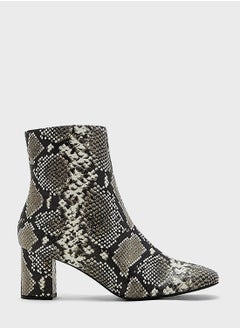 Buy Neomy Snakeskin Print Ankle Boots in UAE