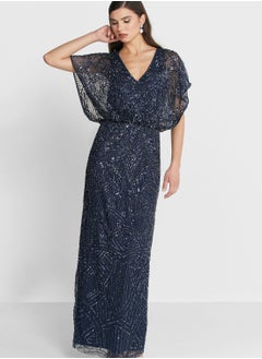 Buy Sequin Detail Side Split Dress in Saudi Arabia