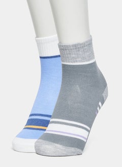 Buy Pack of 2 - Striped Detail Crew Socks in Saudi Arabia
