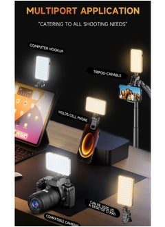 Buy Photography Fill Light 120 LED 3000mAh , Selfie Light USB Rechargeable for Photo & Video with Front Back Clip for Phones Laptops Makeup TikTok Stream in UAE