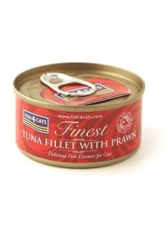 Buy Fish4Cats Tuna Fillet with Prawn Cat Wet Food 10X70g in UAE