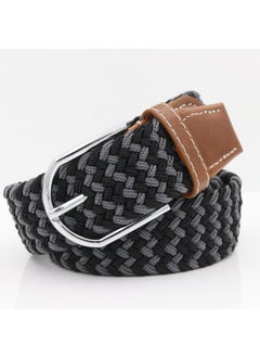 Buy Mens Knitted Elastic Canvas Belt Breathable Casual11 11 in Saudi Arabia