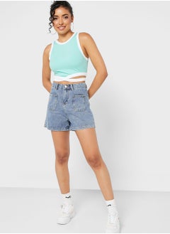 Buy Pocket Detail Denim Shorts in UAE