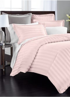 Buy Damask - 100% Cotton Duvet Cover 4 Piece King Size in Saudi Arabia