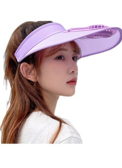 Buy Breathable Summer Hat with Fan Sunscreen Visor Cap Fishing Hat for Sport Outdoor in UAE