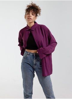 Buy Burgundy Oversized Shirt in Egypt