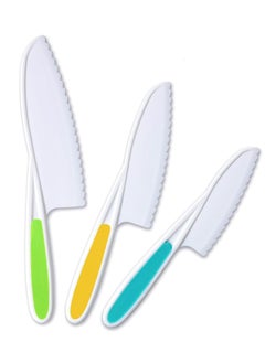 Buy Toddler Knife for Chopping Safety Knife Plastic Mini Chef Knife Set for Kids Kitchen Knife Pack of 3 in UAE