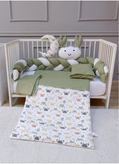 Buy Triple Braided Baby Bed Rails with Quilt, Pillows and Sheet in Saudi Arabia