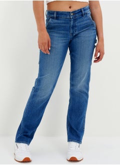 Buy Wide Leg High Waist Jeans in Saudi Arabia