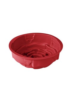 Buy Bake A Wish Silicone Cake Mould Red 24cm in UAE