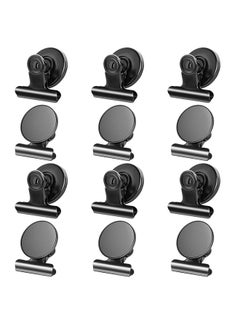 Buy 12pcs Fridge Magnet Refrigerator Magnets, Heavy Duty Magnetic Clips, Strong Clip Magnets for Whiteboard, Fridge, Locker, Office, Photo Displays, 3cm Wide in Saudi Arabia