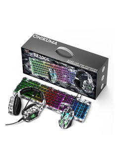 Buy RGB Gaming Keyboard And Mouse Add With Gaming Headset Wired in UAE