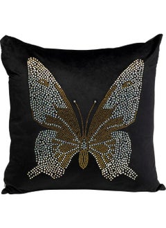 Buy Cushion Butterfly Black 45X45Cm in UAE