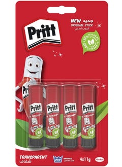 Buy Pritt Glue Stick, Safe & Child-Friendly Craft Glue For Arts & Crafts Activities, Strong-Hold Adhesive For School & Office Supplies, 4X11G Pritt Stick in UAE