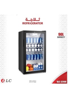 Buy DLC Multi-Functional 90L Fridge With Adjustable Temperature Levels, LED Light For Beverages, Vegetables | DLC-32490 | in UAE