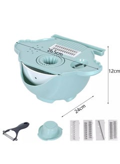 Buy 12 in 1 Multi Purpose Vegetable Cutter With Interchangeable Blades Kitchen Tools Separation of Egg Yolk and White  Rapid Drain Basket in Saudi Arabia
