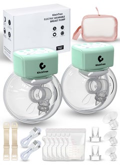 Buy Double Breast Pump, Hands-Free Breast Pump, Wearable Breast Pump, With 2 Modes & 12 Levels, Type-C Rechargeable, Smart LED Display, 3 connectors (17mm, 19mm, 21mm) & 6 breast milk storage bags 250ml in UAE