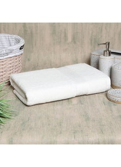 Buy Luxuria Pima 600 Gsm Bath Towel White   140x70 cm in UAE