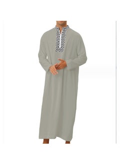 Buy New Men's Loose Robe Pocket Zipper Shirt in Saudi Arabia