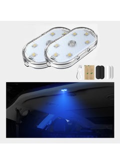 Buy 2 Pieces Blue Interior Car LED Lights, Portable Small Touch Lights, Car Emergency Light, Rechargeable USB Wireless Floodlight in Saudi Arabia