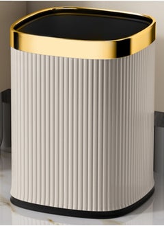 Buy Garbage Bin, Bathroom Wastebasket, Plastic Large capacity Trash Can, Living Room Kitchen Bathroom Round Waste Bin 12L in Saudi Arabia