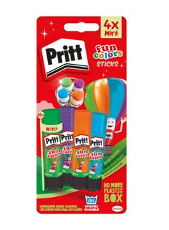 اشتري Rainbow Coloured Glue Sticks Safe & Child-Friendly Craft Glue For Arts & Crafts Activities Strong-Hold Adhesive For School Supplies, 4X10 gm في الامارات
