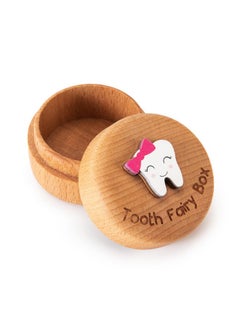 اشتري Tooth Fairy Box For Girls And Boys Wooden Cute Tooth Box With 3D Tooth, Lost Teeth Storage For Kids, Dropped Tooth Keepsake Box Gift (Pink) في السعودية