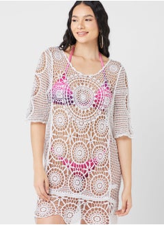 Buy Lace Detail Beach Cover Up in Saudi Arabia