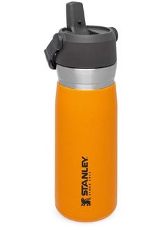 اشتري IceFlow™  Flip Straw Water Bottle 0.65L / 22OZ Saffron – Leakproof | Stainless Steel Water Bottle with Flip Straw | BPA FREE | Easy to Carry | Dishwasher safe | Lifetime Warranty في الامارات