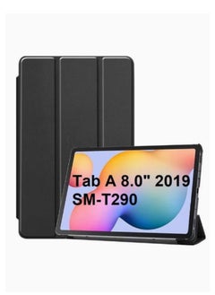 Buy Protective Flip Case Cover For Samsung Galaxy Tab A 2019 8.0 SM T290 Black in Saudi Arabia