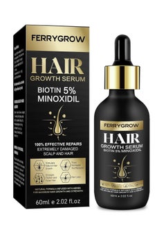 Buy Biotin 5% Minoxidil for Men and Women for Hair Loss Hair Growth Serum for Thicker Fuller Hair Minoxidil for Hair Growth 60ML 2.O2 FL.0Z in UAE