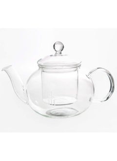 Buy Dishwasher Safe Heat Resistant Glass Teapot with Removable Glass Infuser for Loose Tea and Tea Maker (0.6 L) in UAE