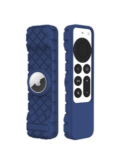 Buy Remote Case for Apple Siri Remote 2021/2022 (2nd/3rd Gen), Anti Slip Durable Silicon Shockproof Rubber Cover for Apple 4K HD TV Siri Remote (2nd/3rd Generation) AirTag Applicable (Navy Blue) in Saudi Arabia
