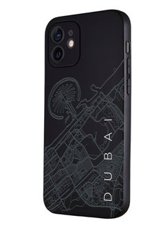 Buy for iPhone 12 Mini Case, Shockproof Protective Phone Case Cover for iPhone 12 Mini, with The map of Dubai Pattern in UAE