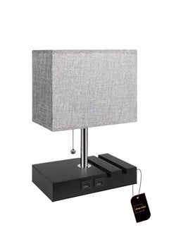 Buy Usb Charging Cloth Cover Table Lamp in Saudi Arabia