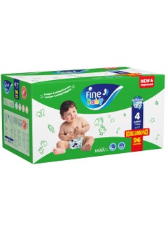 Buy Baby Diapers Double Lock Size 4 Large 7-14 kg 96 Count in Saudi Arabia