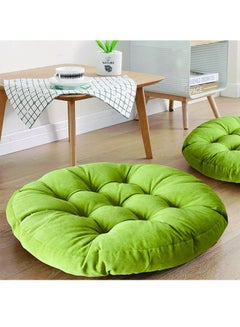 Buy Round Floor Cushions Pillows Soft Thicken Tatami Cushion Patio Cushion Balcony Cushion Floor Seating for Adults & Kids - Green in UAE